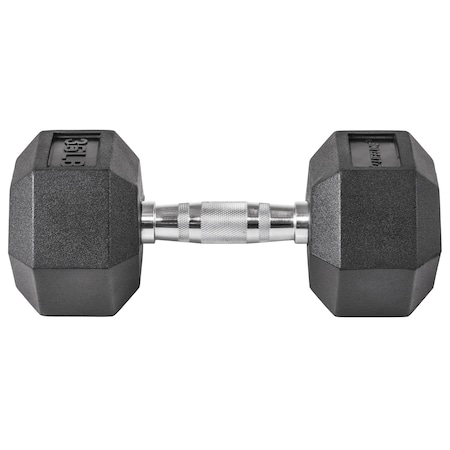 Lifeline Fitness Hex Rubber Dumbbell, 35lbs LLHRD35